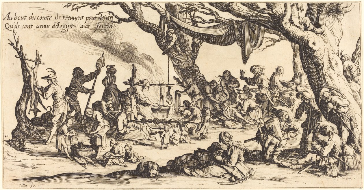 The Feast of the Bohemians by Jacques Callot