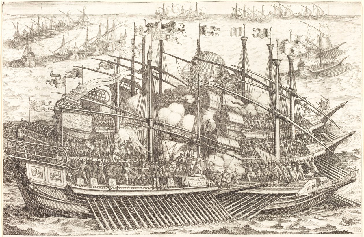 The First Naval Battle by Jacques Callot
