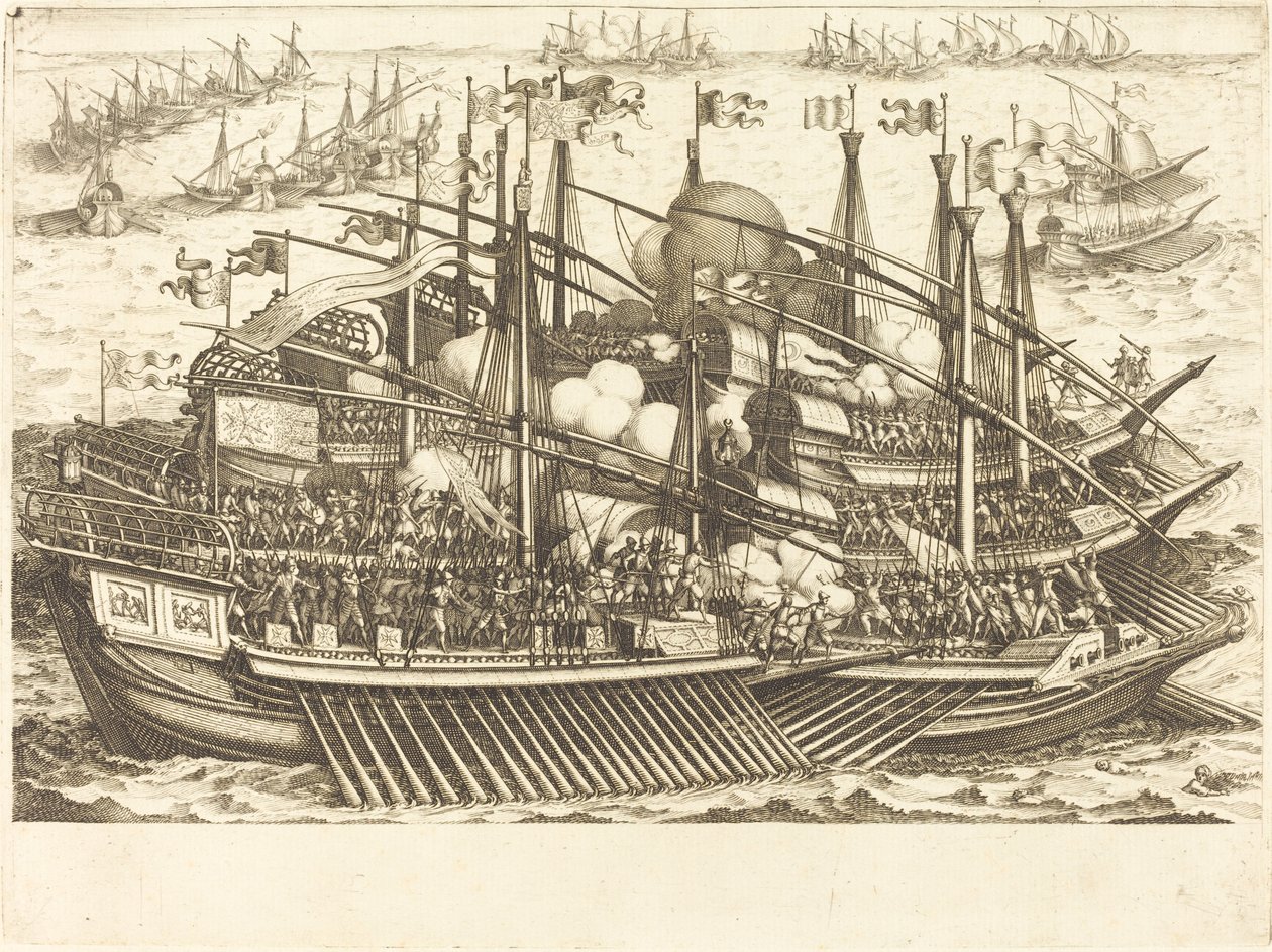 The First Naval Battle by Jacques Callot