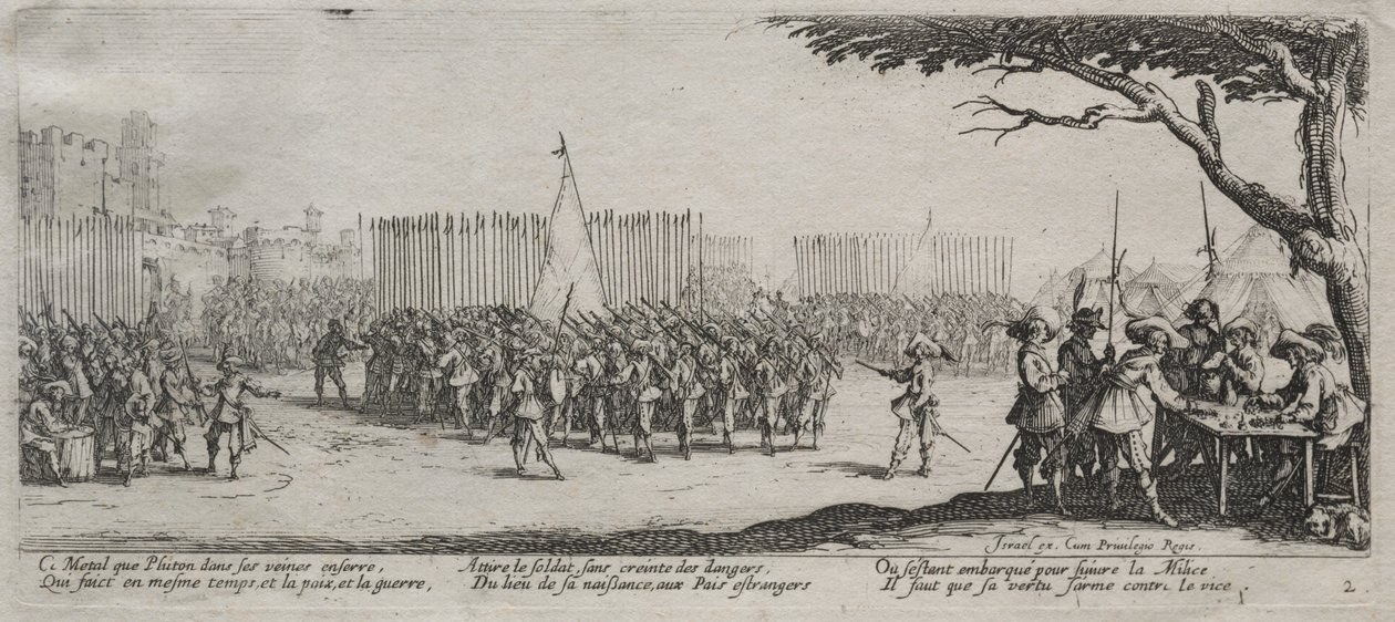 The Large Miseries of War: Enrollment of the Troops by Jacques Callot