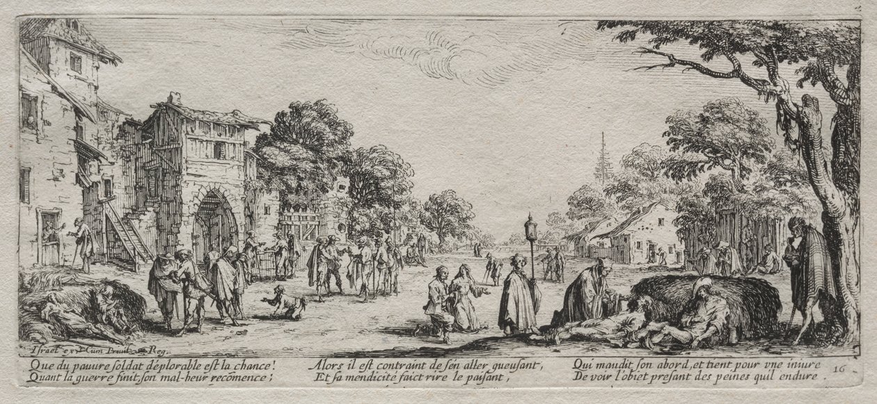 The Large Miseries of War: The Beggars and the Dying by Jacques Callot