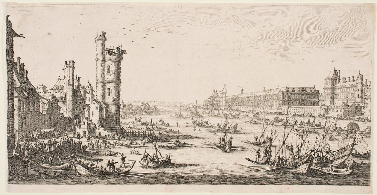 The Large Views of Paris: View of the Louvre by Jacques Callot