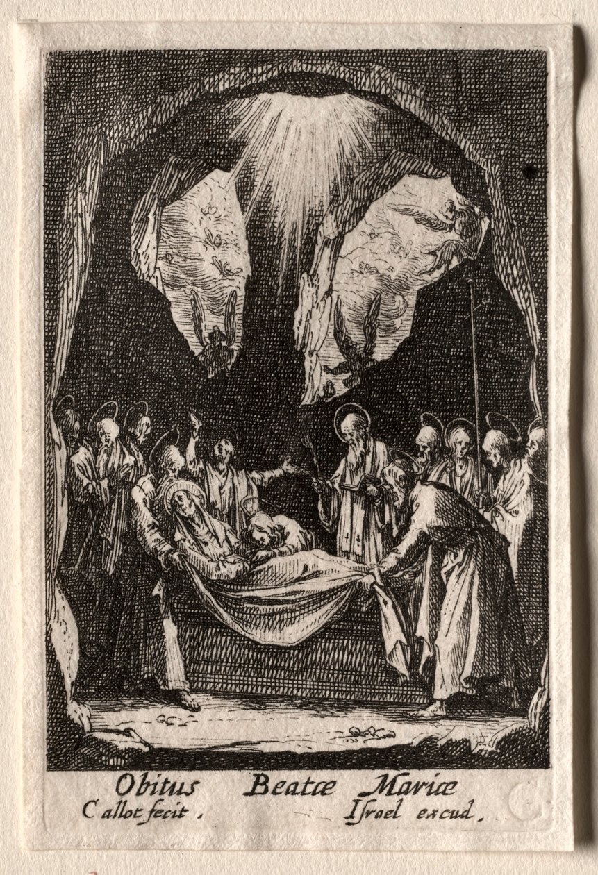 The Life of the Virgin: The Entombment of the Virgin by Jacques Callot