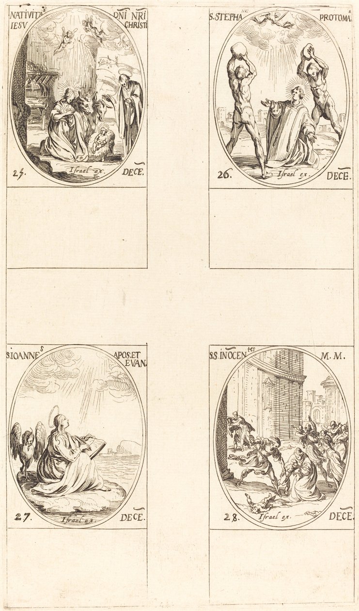 The Nativity, St. Stephen, St. John, Holy Innocents by Jacques Callot