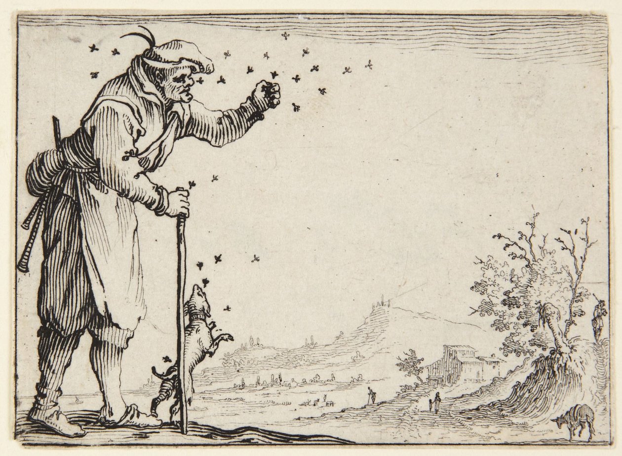 The Peasant Assailed by Bees by Jacques Callot