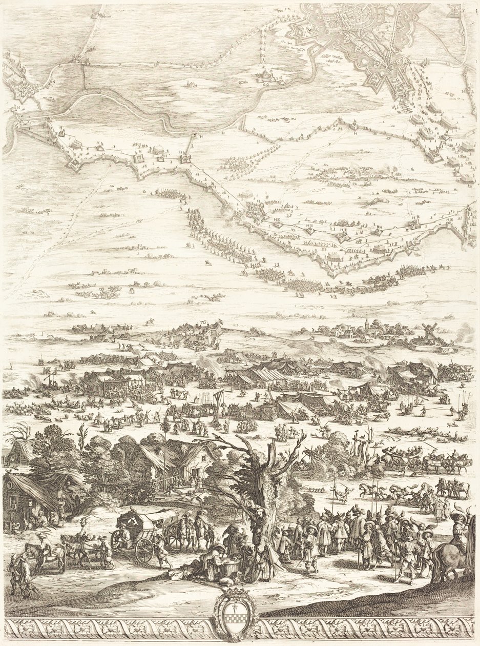 The Siege of Breda (plate 5 of 6) by Jacques Callot
