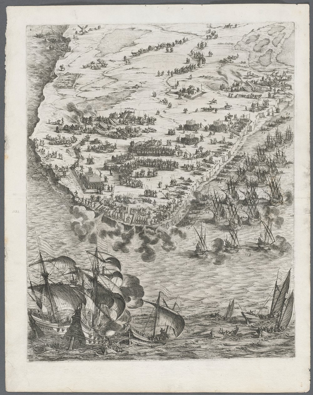 The Siege of La Rochelle: Plate 10, 1628-1630 by Jacques Callot