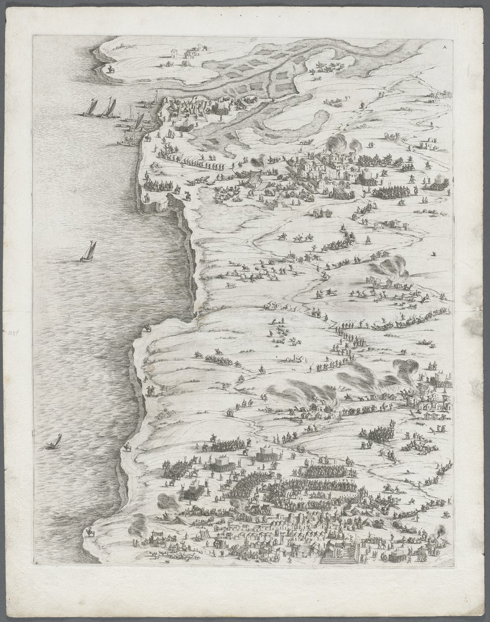 The Siege of La Rochelle: Plate 5 by Jacques Callot