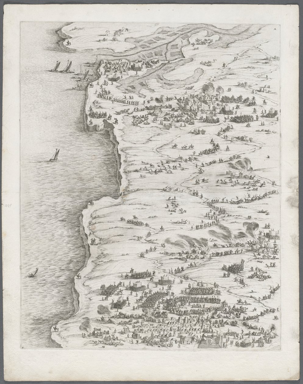 The Siege of La Rochelle: Plate 5 by Jacques Callot