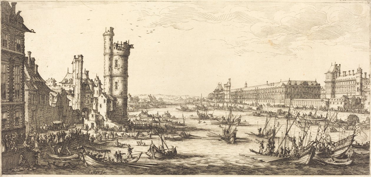 View of the Louvre by Jacques Callot