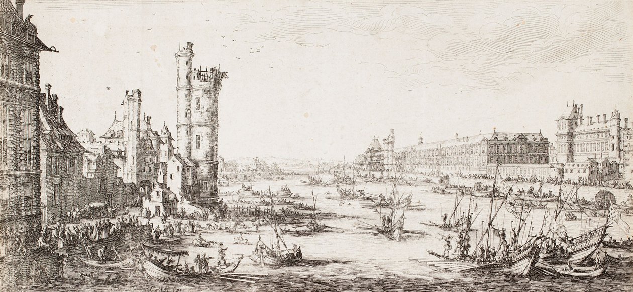 View of the Louvre by Jacques Callot