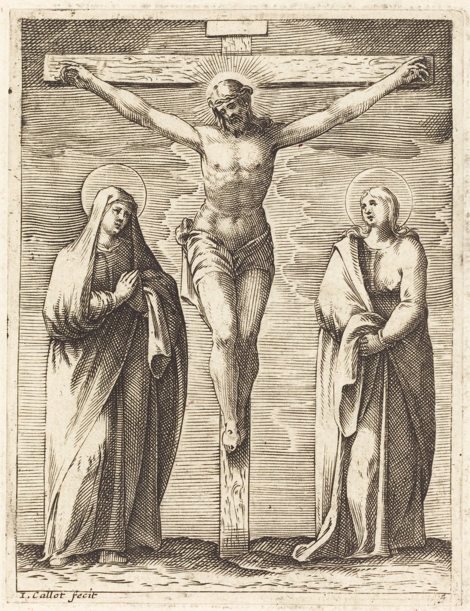 Virgin and Saint John at the Foot of the Cross by Jacques Callot