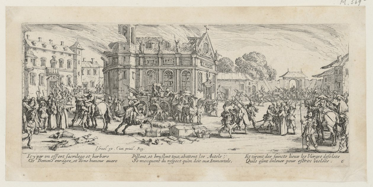 Destruction of a Monastery, Plate 6 from the Series 