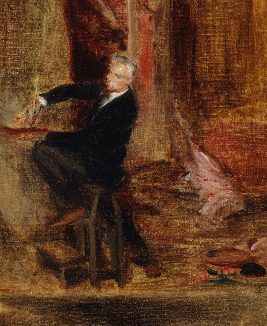 Portrait of Jules Chéret 1836-1933 in his studio, 1892 by Jacques Emile Blanche