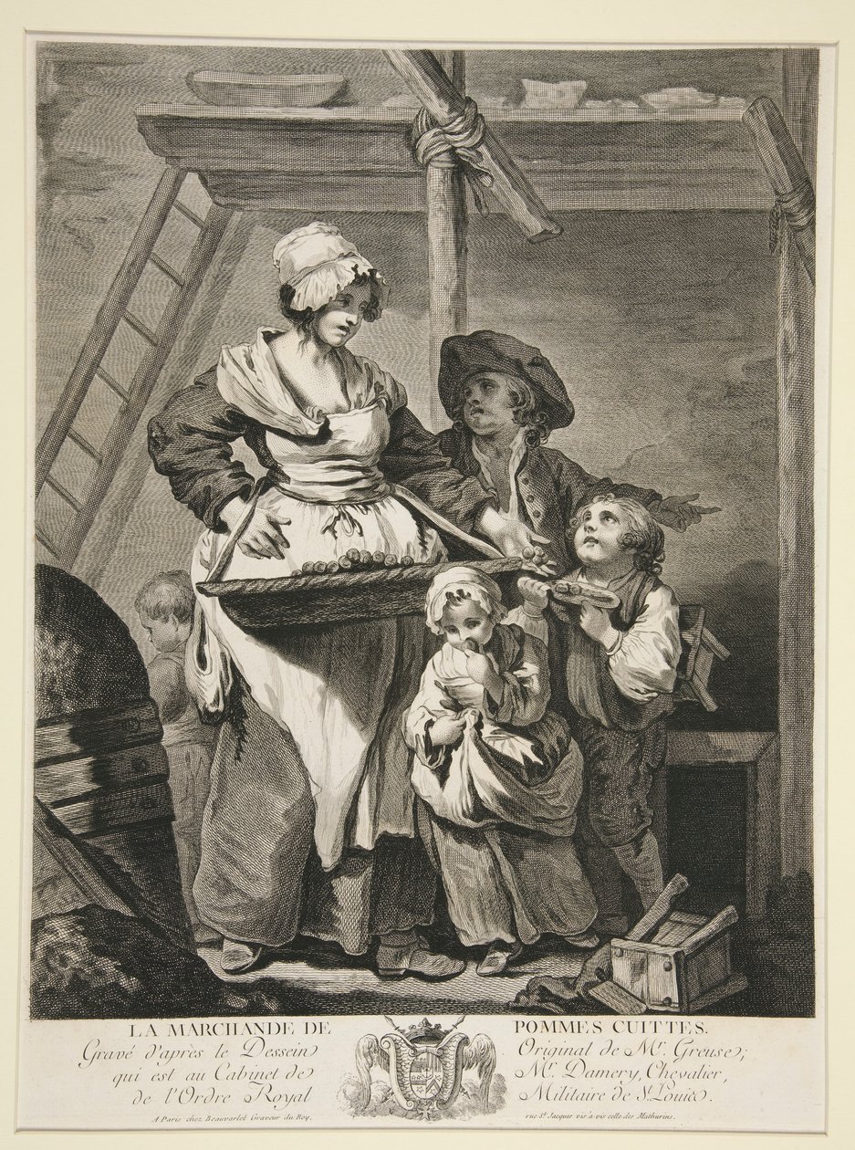 The Baked Apple Seller by Jacques Firmin Beauvarlet