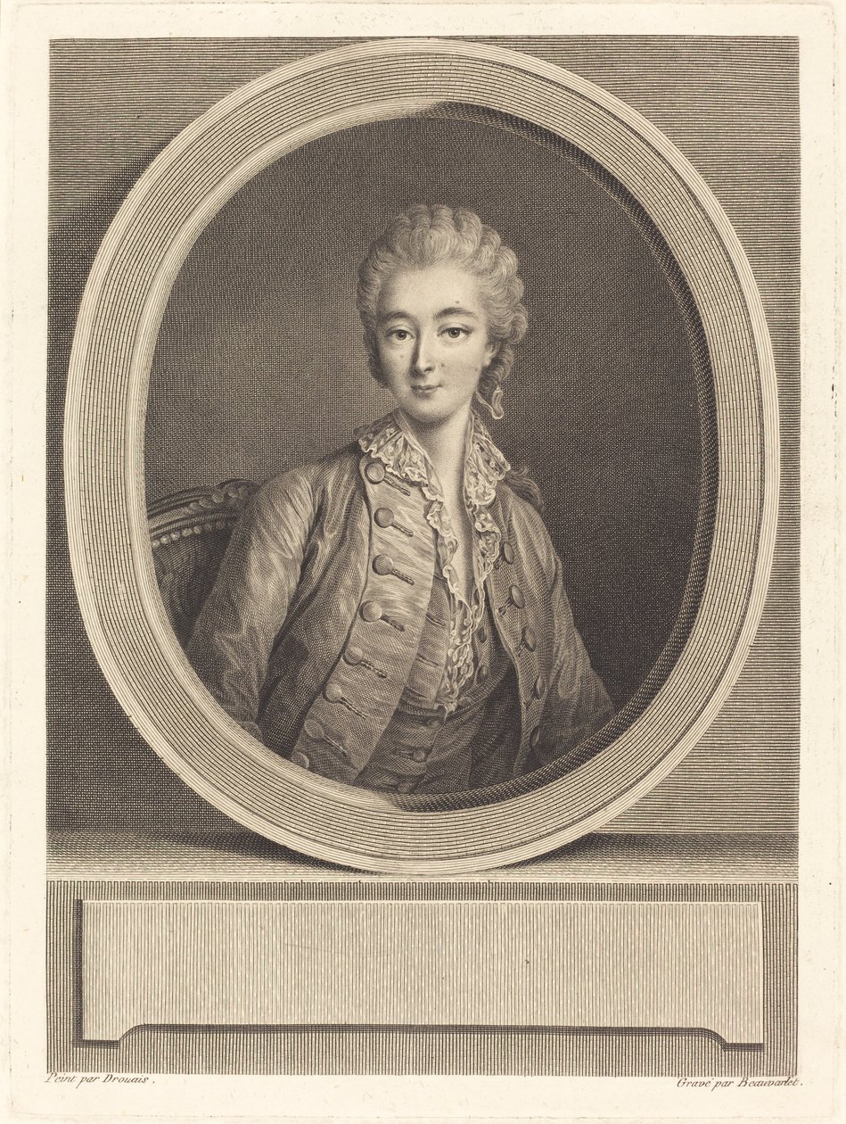 Madame du Barry by Jacques Firmin Beauvarlet after François Hubert Drouais