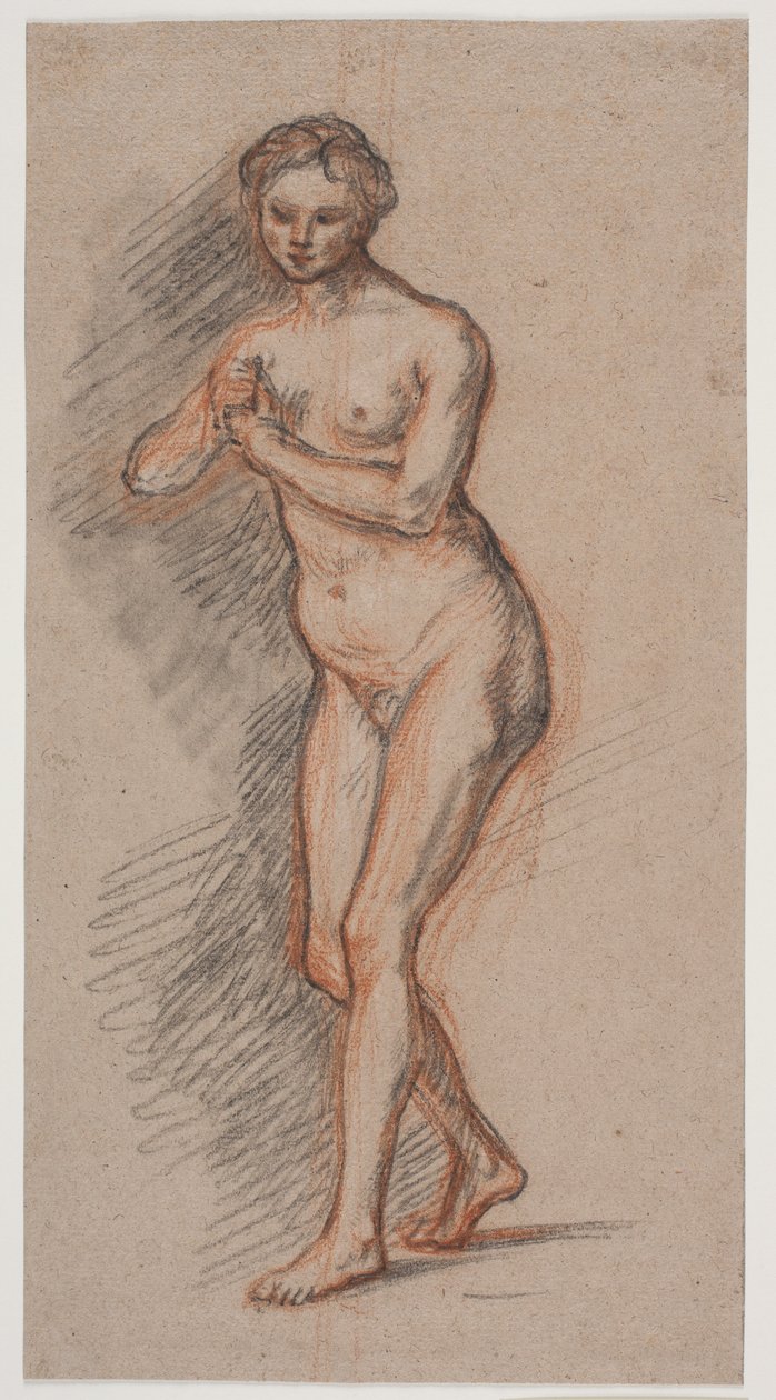 Female Model Figure with Hands in Front of Chest by Jacques Francois Joseph Saly