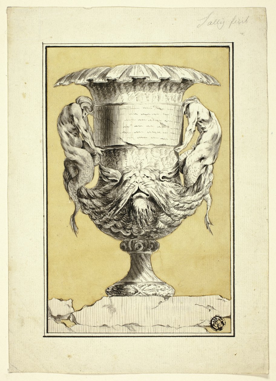 Monumental Vase with Anthropomorphic Figures by Jacques Francois Joseph Saly