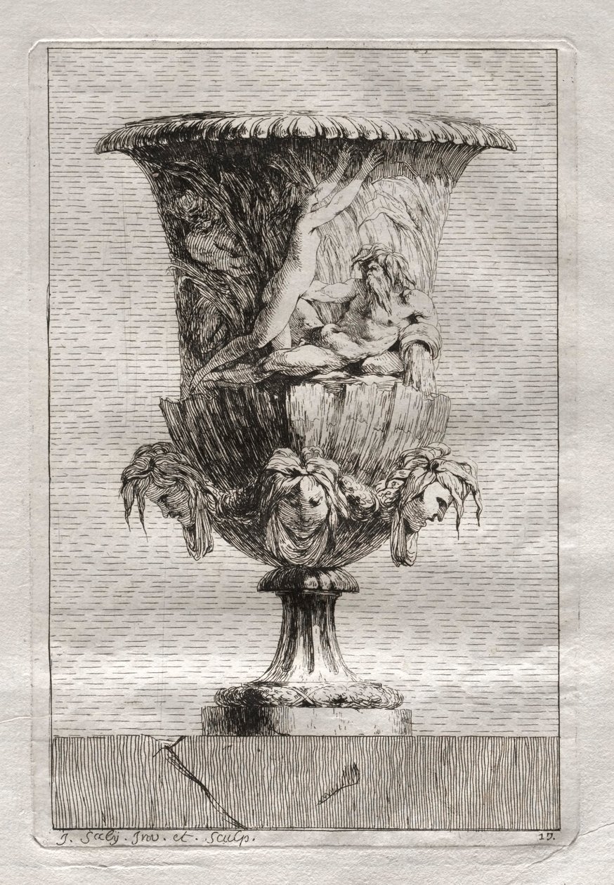 Suite of Vases: Plate 17 by Jacques Francois Joseph Saly