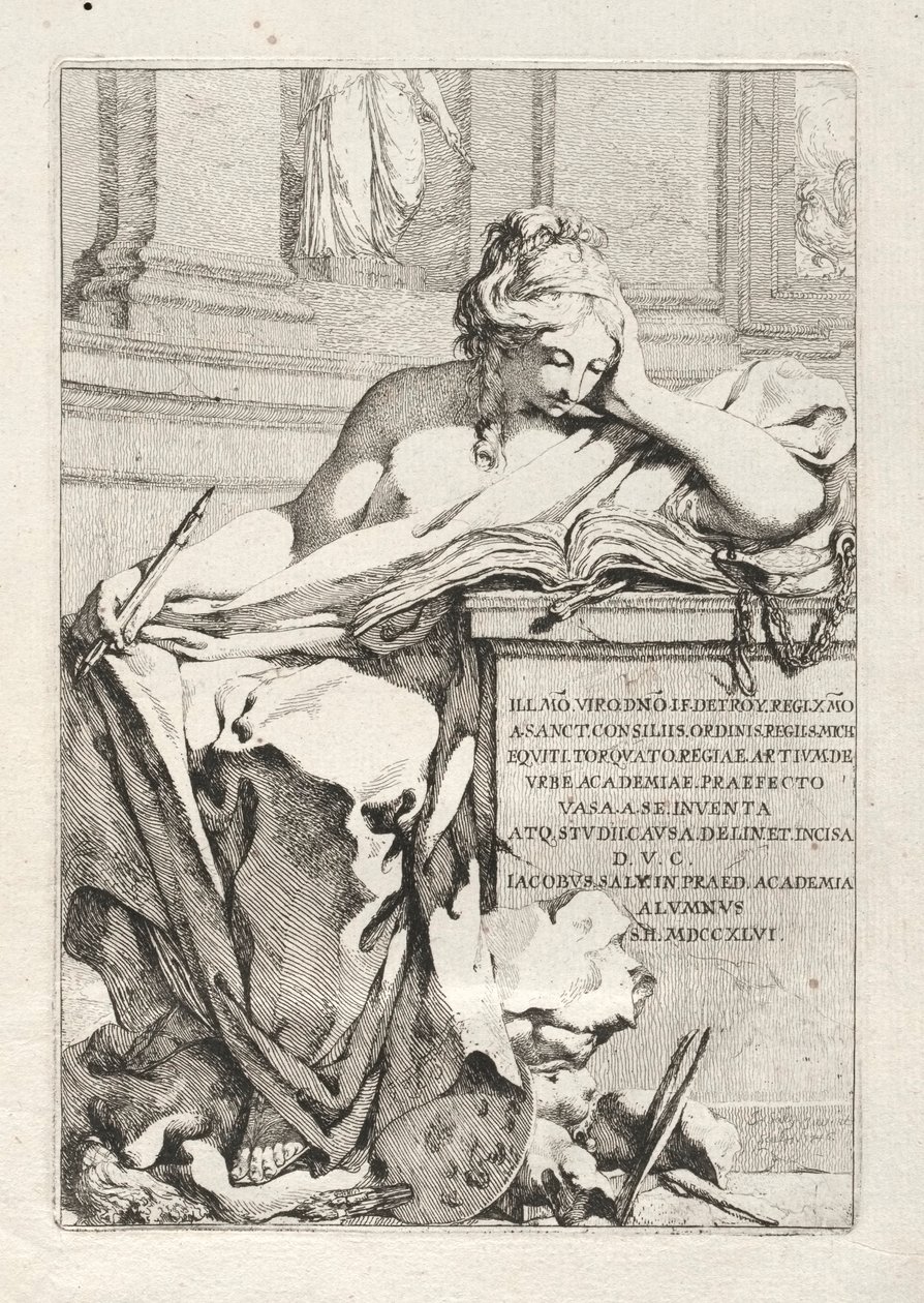 Suite of Vases: Title Page, 1746 by Jacques Francois Joseph Saly