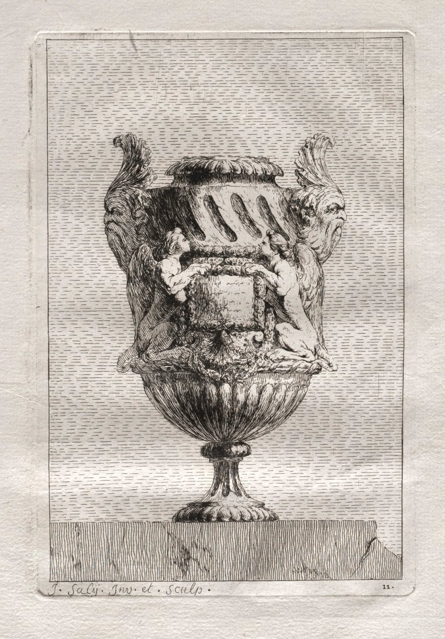 Suite of Vases: Plate 11 by Jacques François Saly