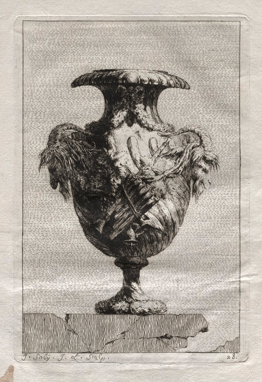 Suite of Vases: Plate 28 by Jacques François Saly