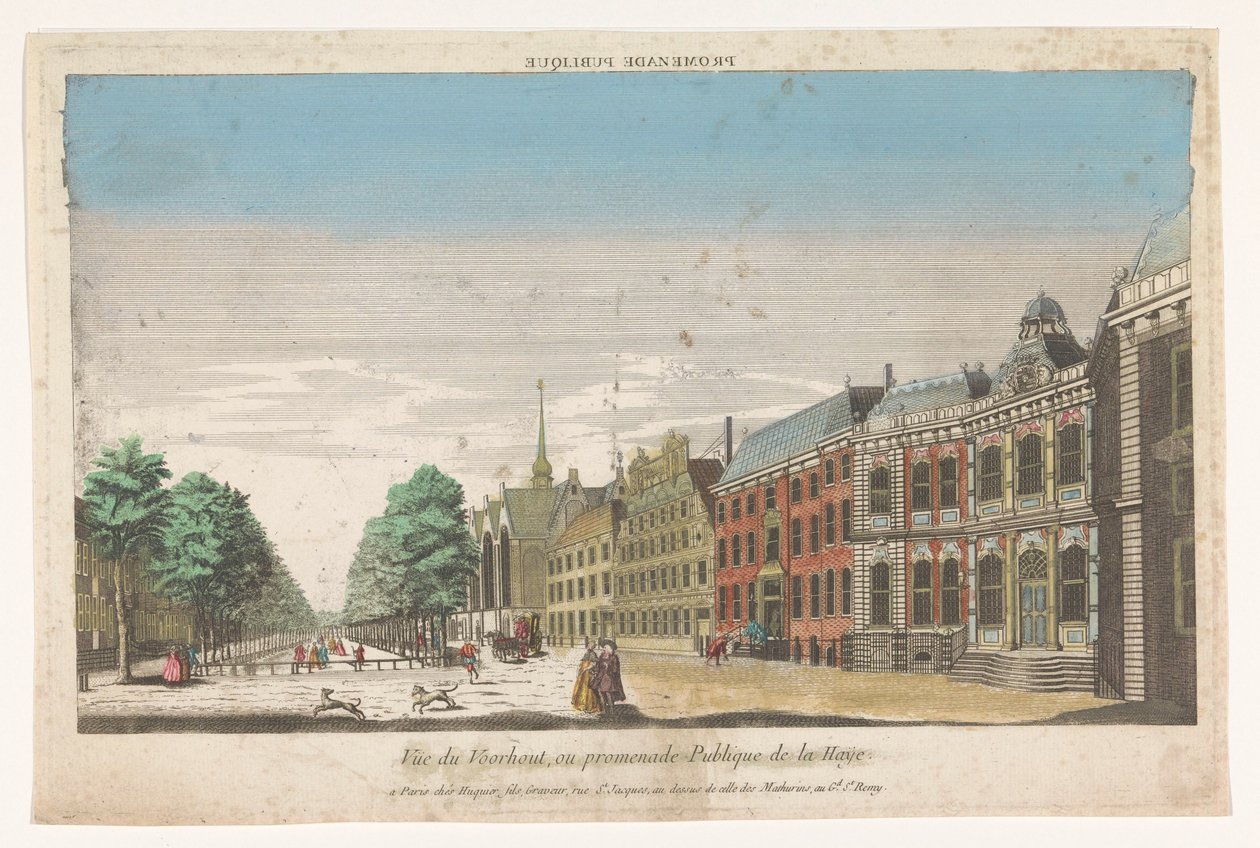 View of the Lange Voorhout in The Hague by Jacques Gabriel Huquier
