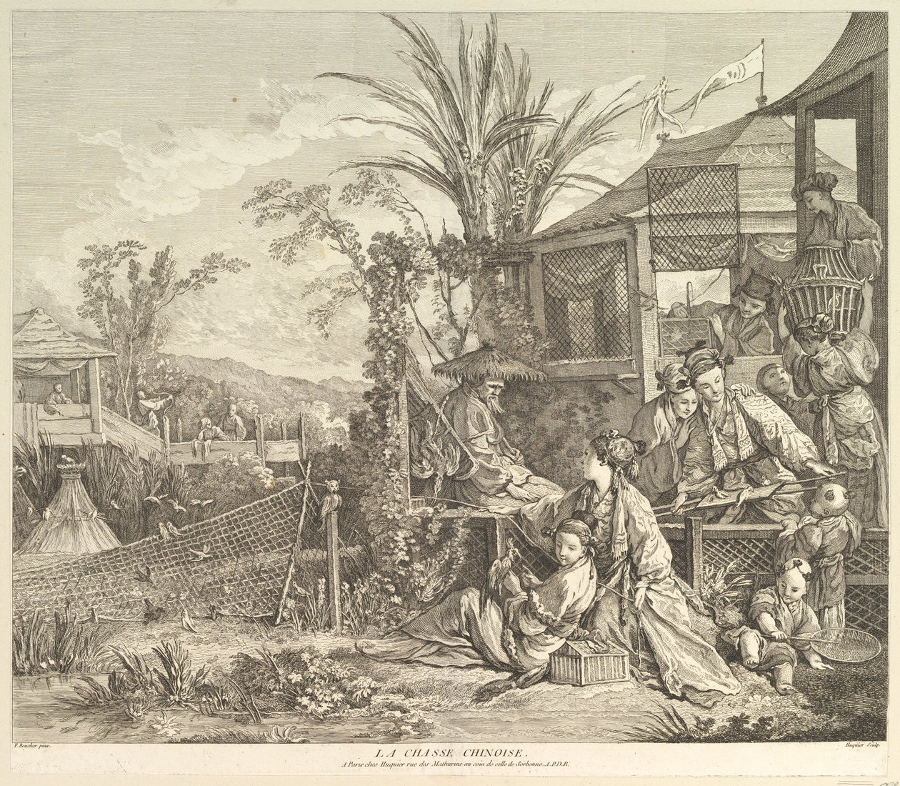 The Chinese Hunt, from Chinoiseries by Jacques Gabriel Huquier