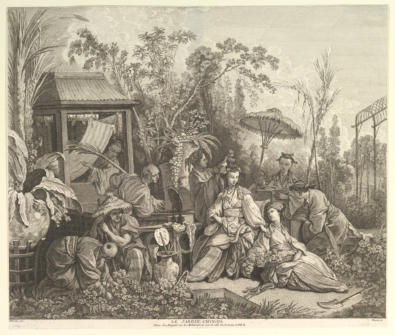 The Chinese Garden, from Chinoiseries by Jacques Gabriel Huquier
