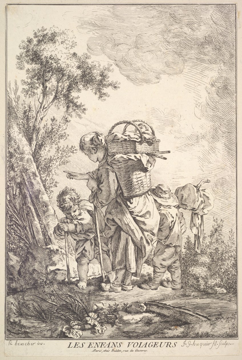The Traveling Children by Jacques Gabriel Huquier
