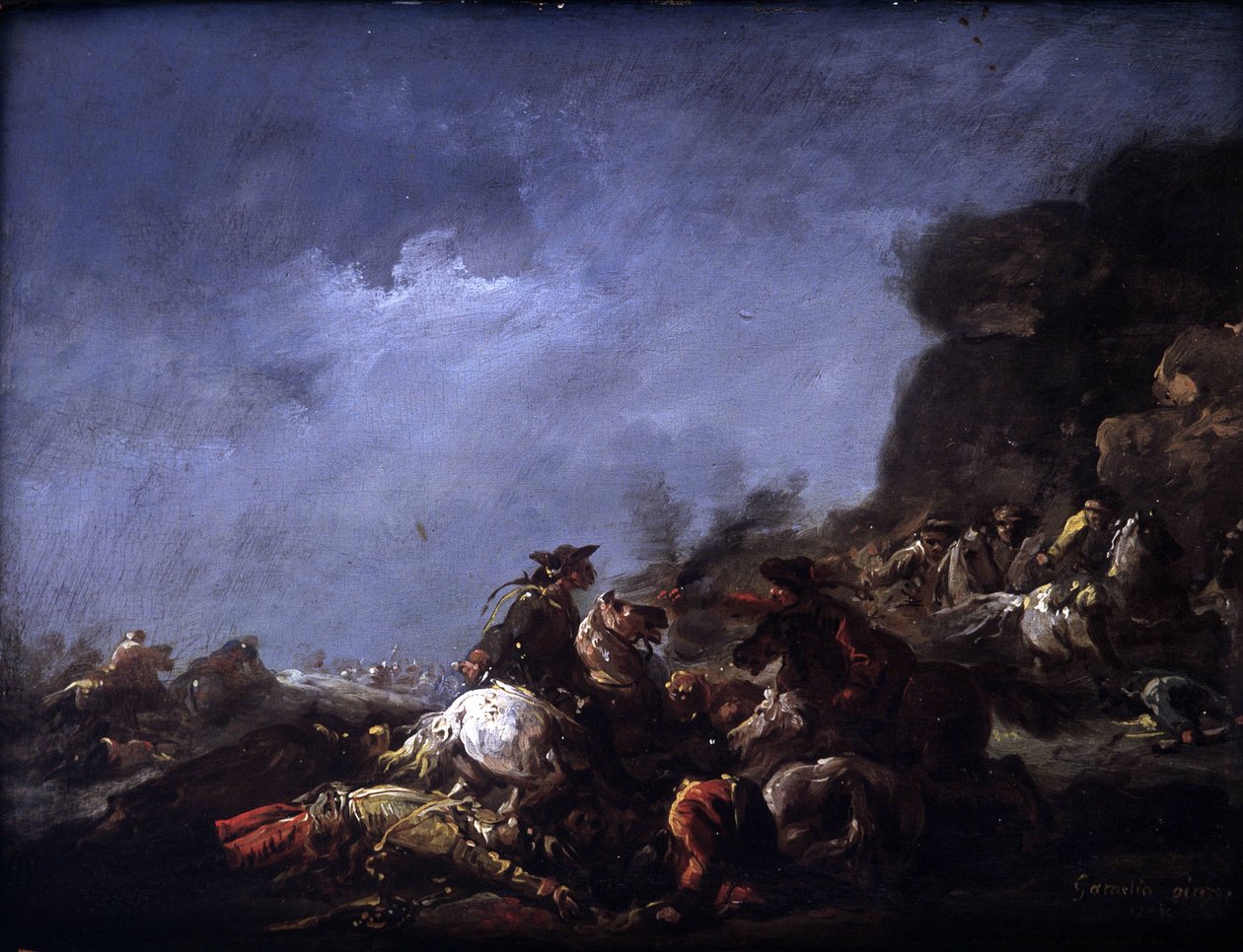 Cavalry shock by Jacques Gamelin