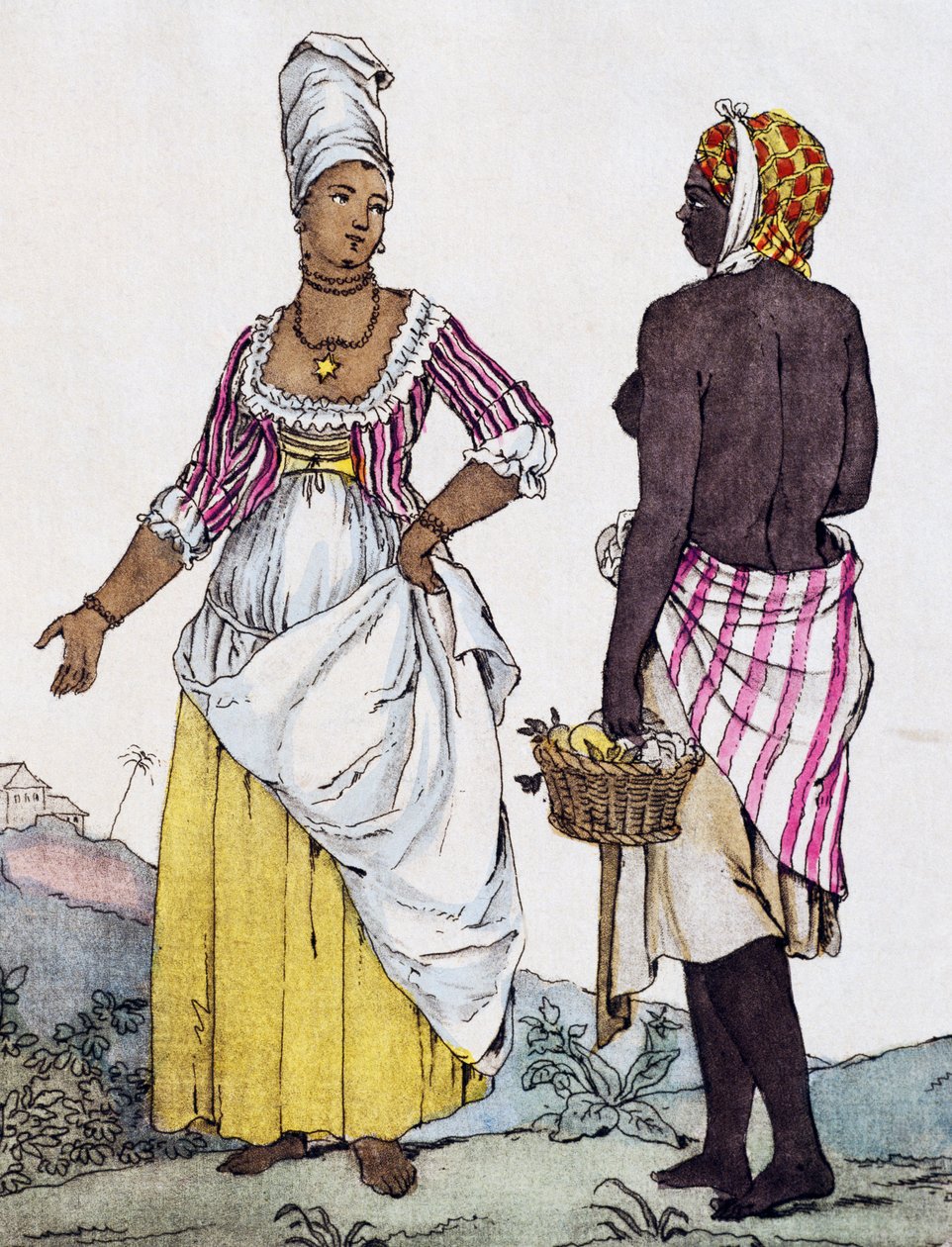 Black Woman and Mulatto Woman of Santo Domingo by Jacques Grasset de Saint Sauveur
