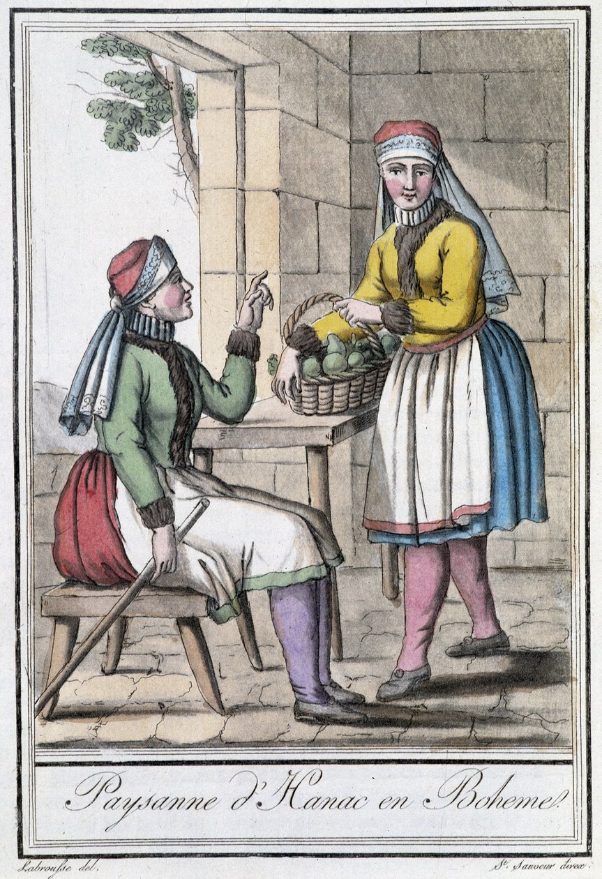 Peasant of Hanac, in Bohemia (Czechoslovakia) - in Encyclopedia of Travels by Grasset St Sauveur, Paris by Jacques Grasset de Saint Sauveur