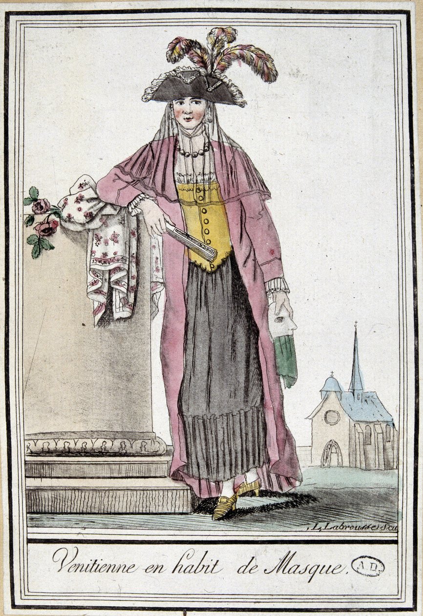 Venetian in Masked Costume - in 