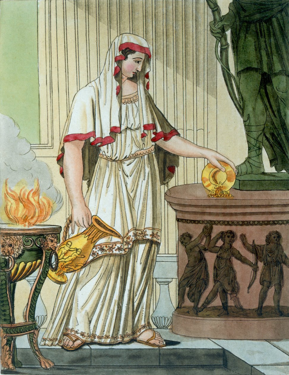 Vestal virgin, illustration from 