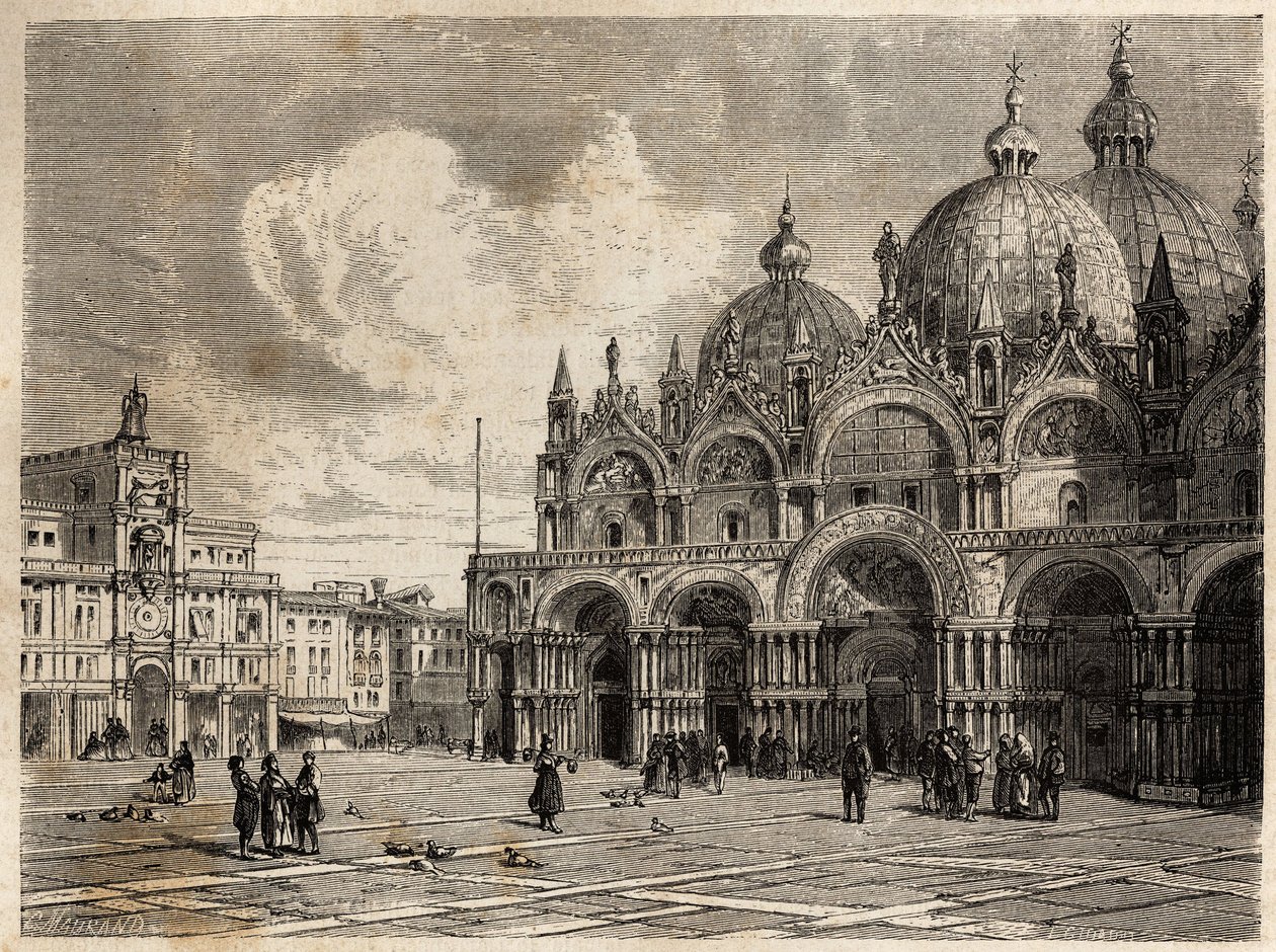 The square and the church of St. Mark by Jacques Guiaud