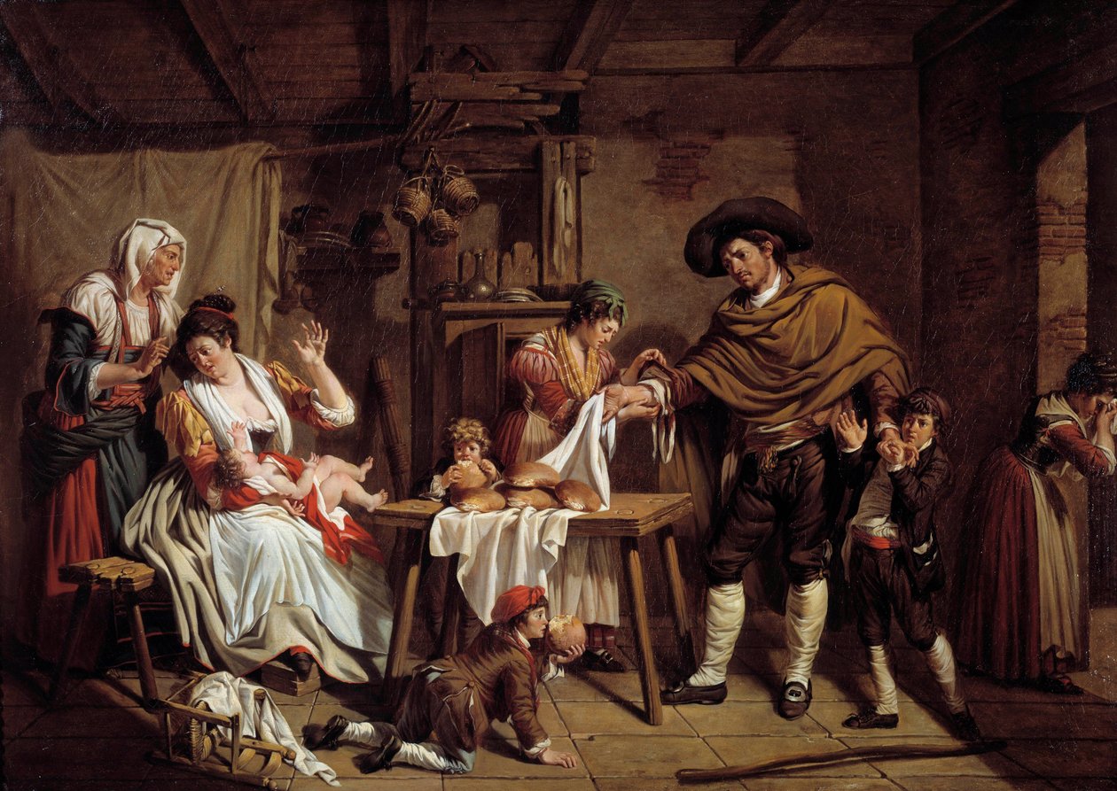 The Blood Donor, Devotion of an Italian Father by Jacques Henri Sablet