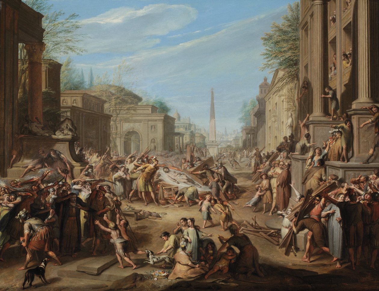 The Turmoils in Rome after the Death of Caesar by Jacques Ignatius de Roore