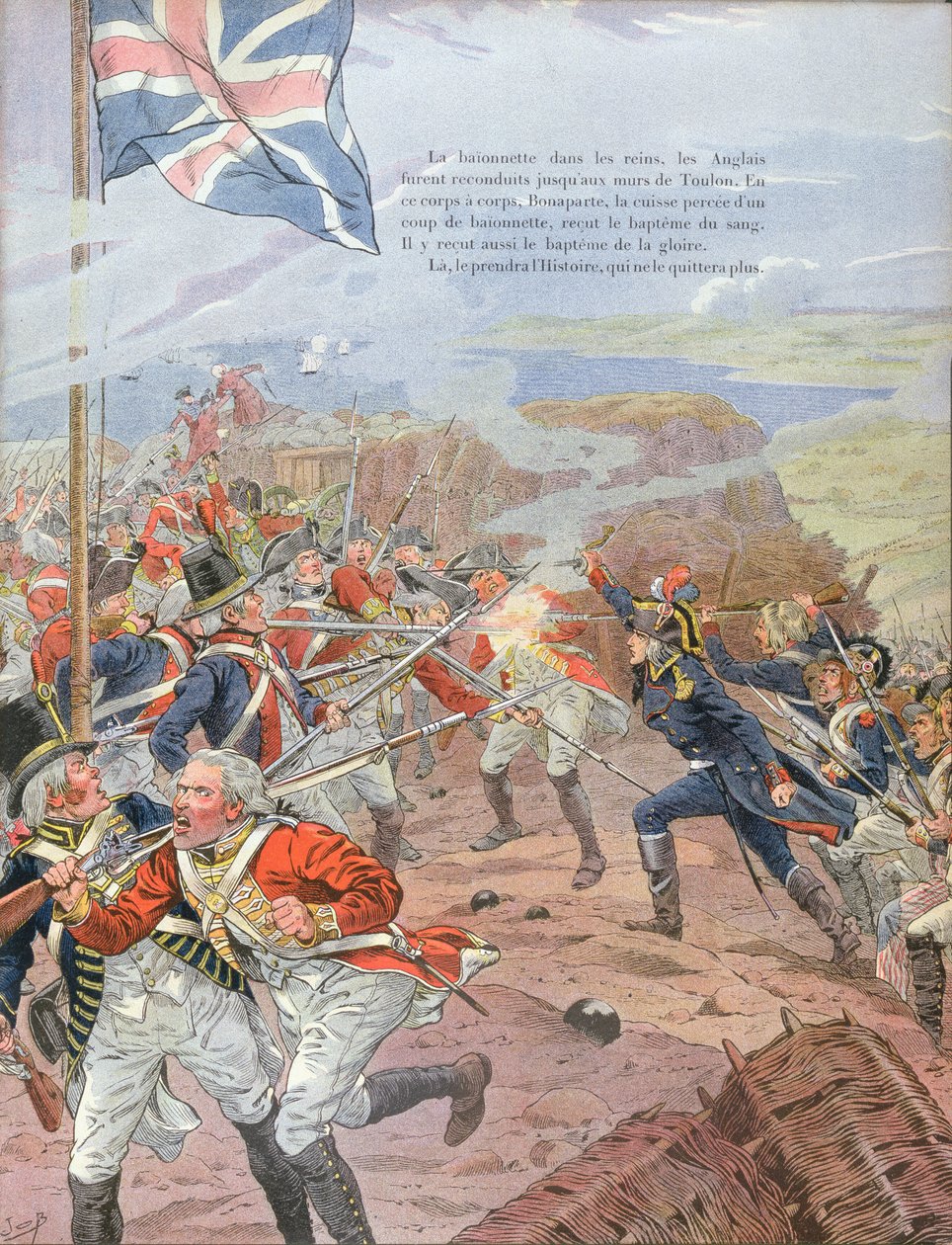 Napoleon at the Siege of Toulon, 17th December 1793, illustration from 