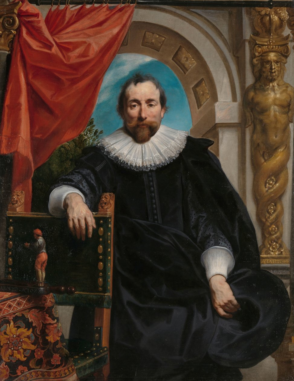 Portraits of Rogier Le Witer and his Wife, Catharina Behaghel by Jacques Jordaens