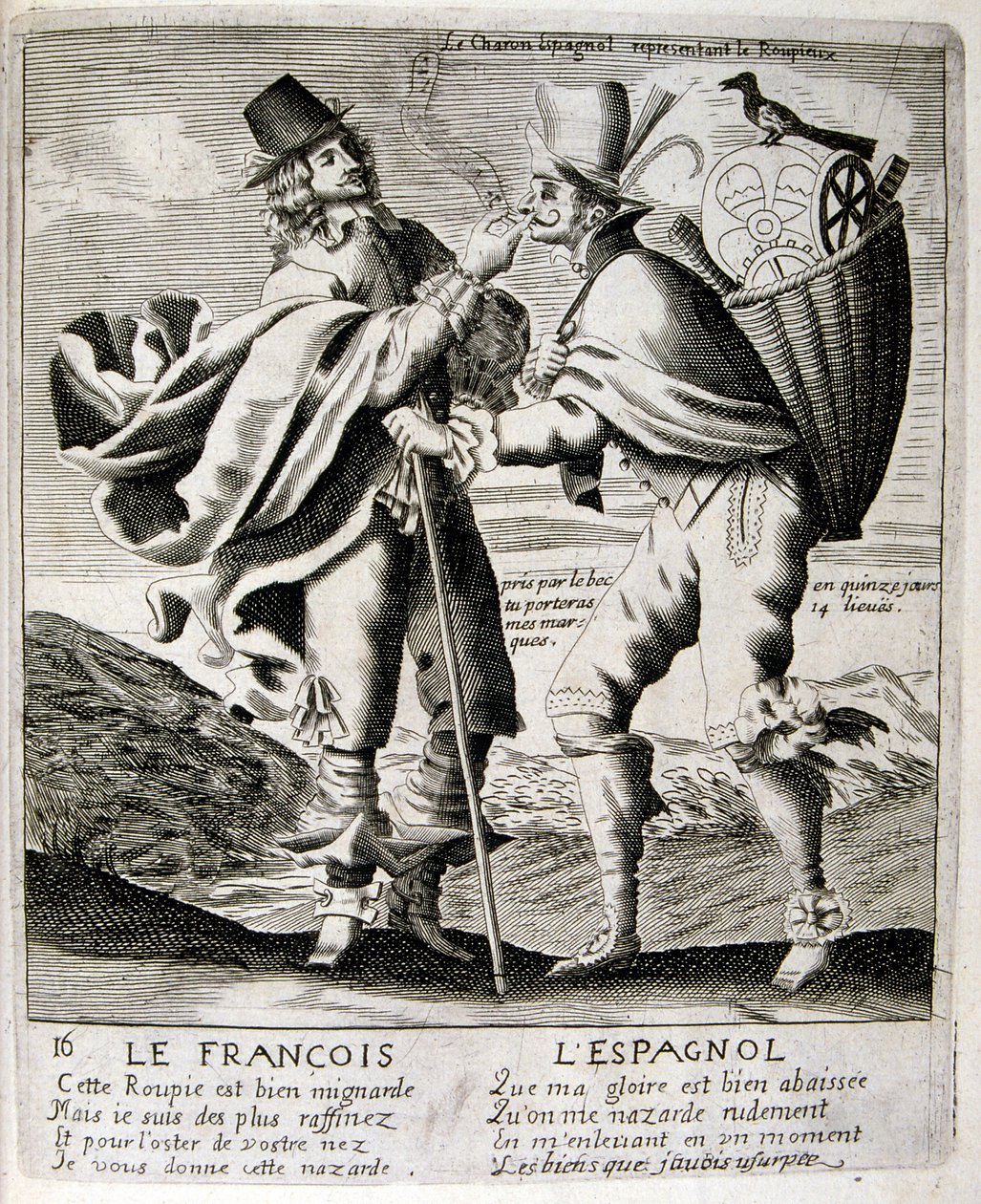 17th century engraved illustration from a collection of proverbs by Jacques Lagniet by Jacques Lagniet