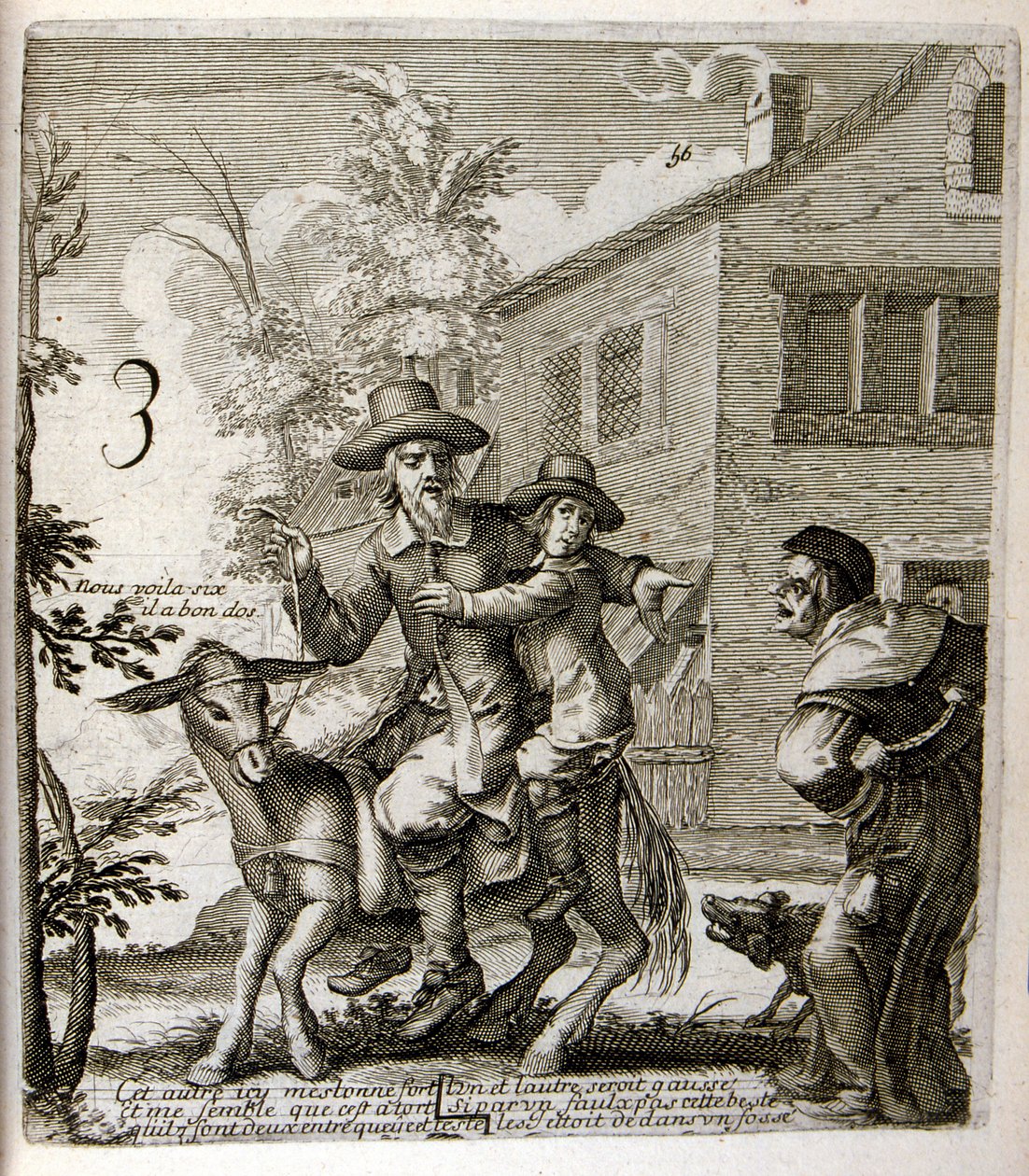 Illustration of fables by Jean de La Fontaine by Jacques Lagniet