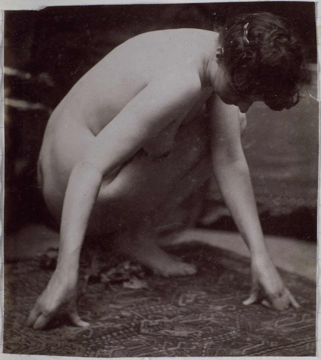 Study of a Female Nude Model, Seen from the Side, in the Studio of Jacques de Lalaing, Preliminary Study for Element for a Fountain in Musee des Beaux Arts, Tournai and for Circular Fountain by Jacques Lalaing (attributed to)