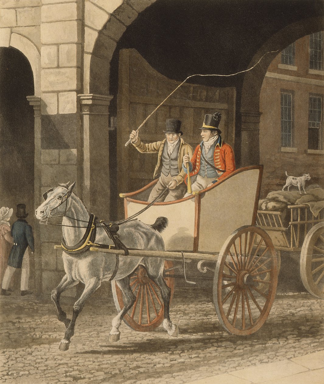 Coaching, or The Mail Guard, engraved by Matthew Dubourg, 1825 by Jacques Laurent after Agasse