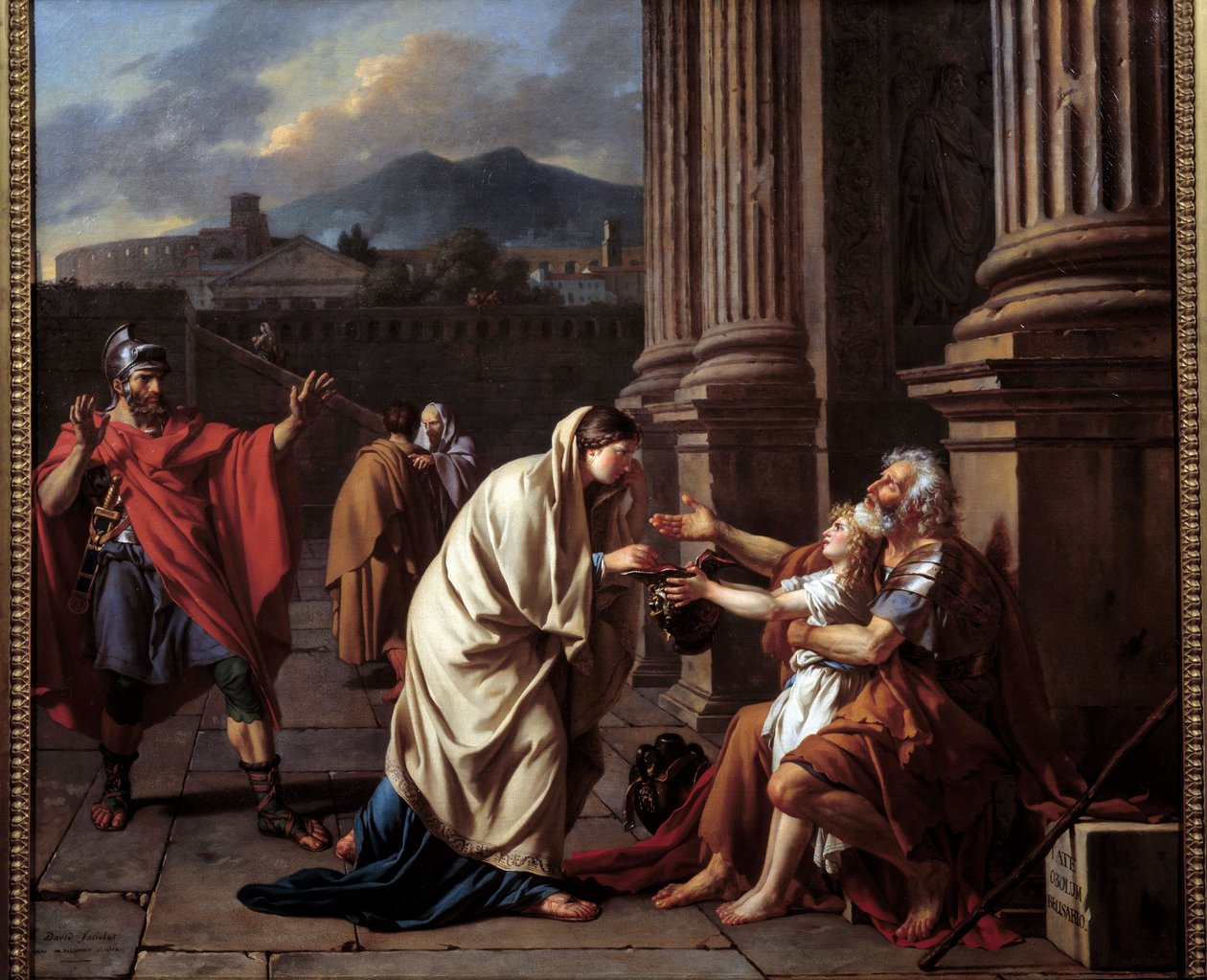 Belisarius (500-565) asking for alms by Jacques Louis David