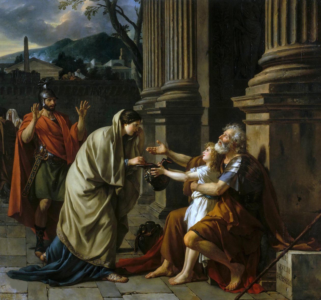 Belisarius Begging for Alms by Jacques Louis David