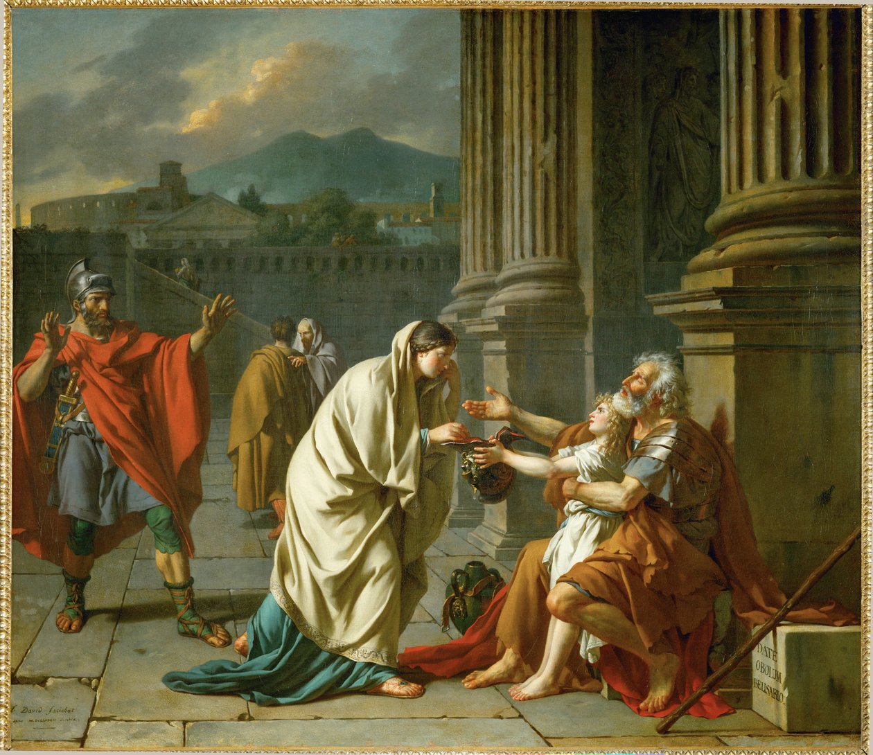 Belisarius Begging for Alms by Jacques Louis David