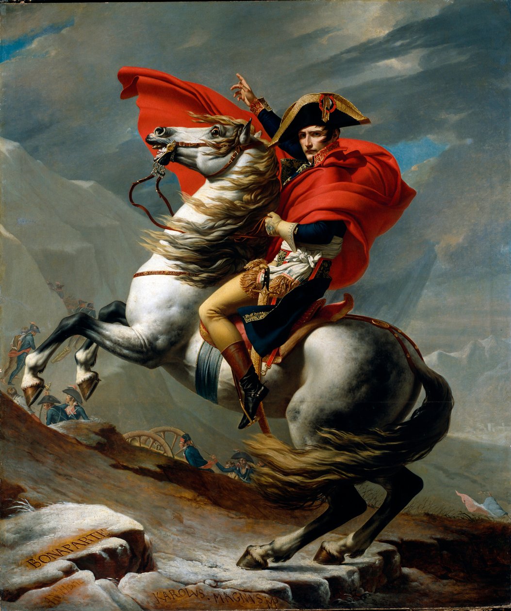 Equestrian portrait of Napoleon I Bonaparte by Jacques Louis David