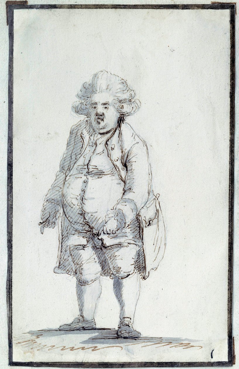 French Revolution: Caricature of Mirabeau-Tonneau, Andre Boniface Louis Riquetti, Viscount de Mirabeau, Known as 