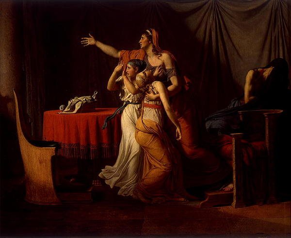Lictors Bearing to Brutus the Bodies of his Sons by Jacques Louis David